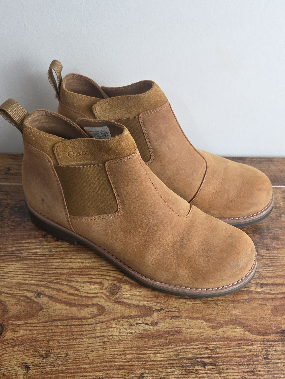 Chaco Women's Cataluna Explorer Chelsea Chestnut Suede Slip-On Boot Sz 8.5 Boho
